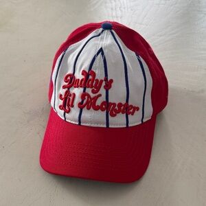 Suicide Squad Daddy's Lil Monster Red & White Baseball Cap